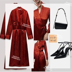 ZARA SATIN EFFECT DRESS ZW COLLECTION